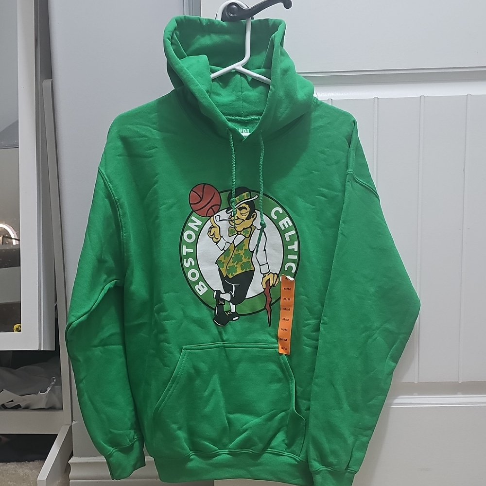 NWT NBA Boston Celtics Green Hoodie Mens Medium Basketball